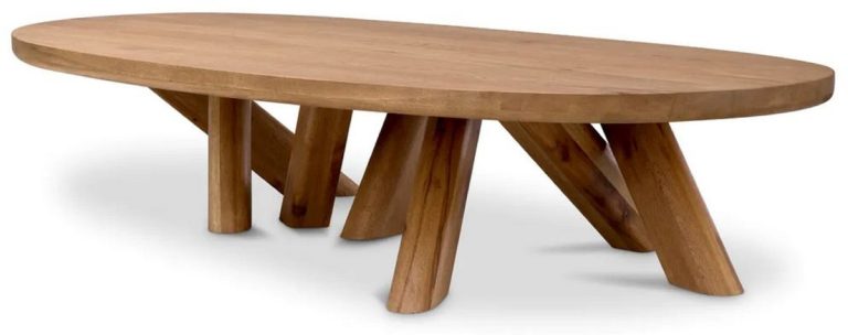 Luxus Massivholz Couchtisch Braun 170 x 85 x H. 35 cm