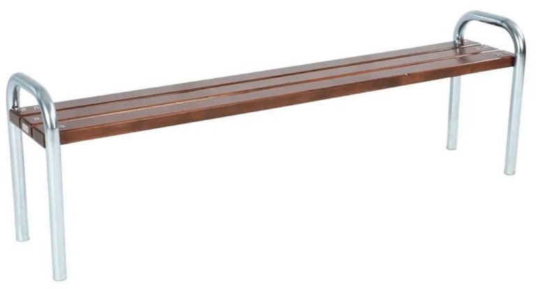 Gartenbank Dunkelbraun / Silber 180 cm