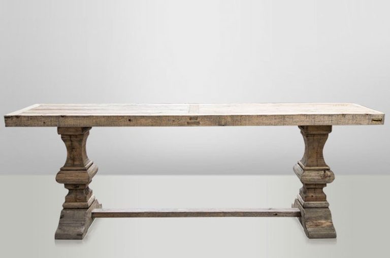 Massivholz Konsole aus Eiche 220 x 46 x 77 cm