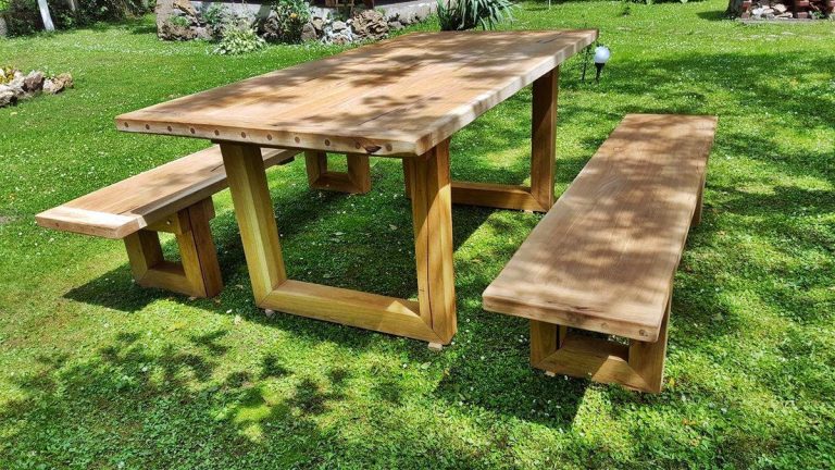 Gartenmöbel Set Rustikal mit A-Gestell